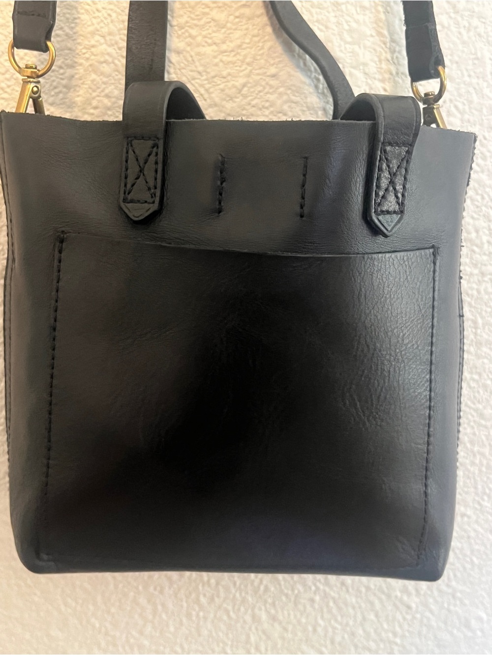 Madewell Small Transport Crossbody Black Leather Bag G8078